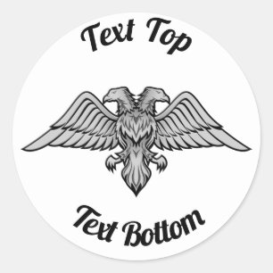 Grey Double Headed Eagle Sticker