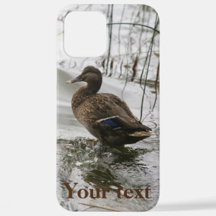 Grey duck on dark the lake iPhone 12 pro max case