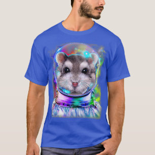 Grey Dwarf Hamster as Astronaut Exploring Space T-Shirt