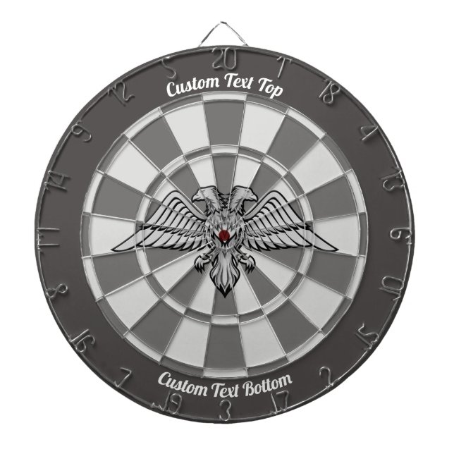 Grey Eagle with two Heads Dart Board (Front)