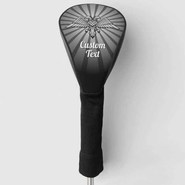 Grey Eagle with two Heads Golf Head Cover (Front)