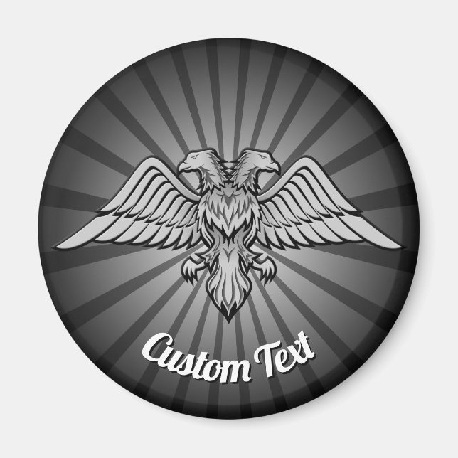 Grey Eagle with two Heads Magnet (Front)