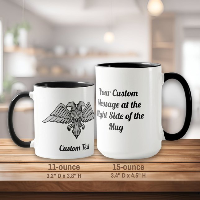 Grey eagle with two Heads Mug (Creator Uploaded)
