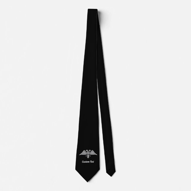 Grey eagle with two Heads Neck Tie (Front)