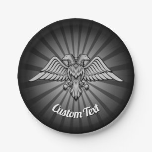Grey Eagle with two Heads Paper Plates