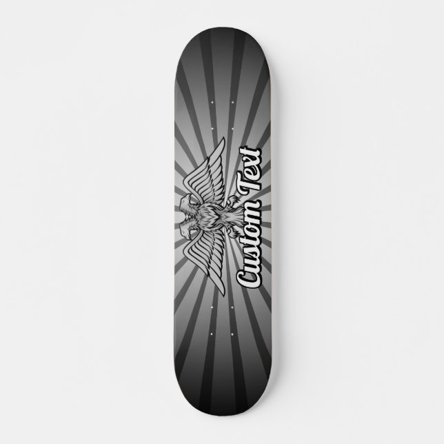 Grey Eagle with two Heads Skateboard (Front)