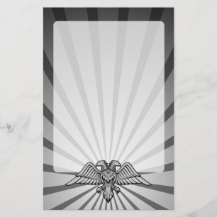 Grey eagle with two heads stationery