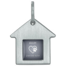 Grey Eat Play Love Custom Dog Name ID Tag
