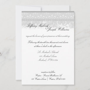 Grey Elegance Wedding Invitations