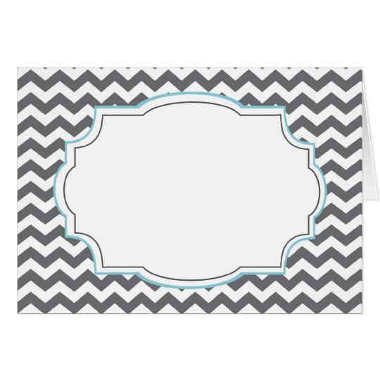 Grey Elegant Chevron Invitation