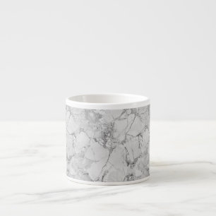 Grey "Elegant Swirls" Marble Texture Espresso Mug