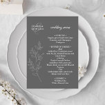 Grey elegant wedding card menu<br><div class="desc">Grey elegant wedding card menu.</div>