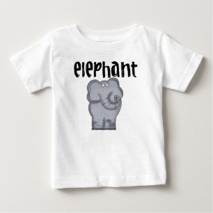 Grey Elephant Baby T-Shirt