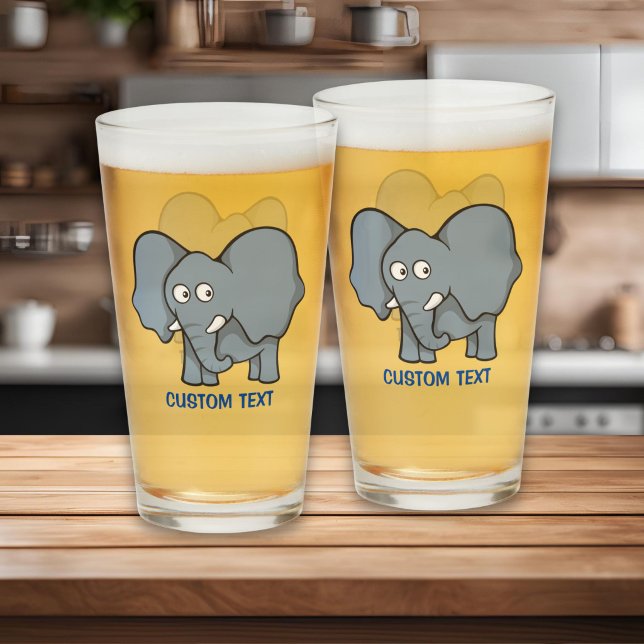 Grey Elephant Cartoon Glass (Creator Uploaded)