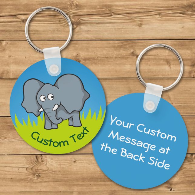 Grey Elephant Cartoon Keychain (Creator Uploaded)