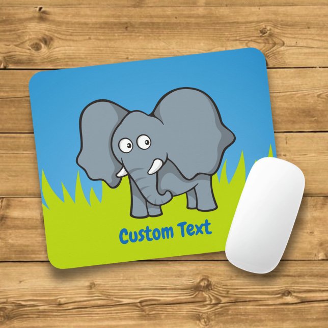 Grey elephant cartoon mouse pad (Creator Uploaded)