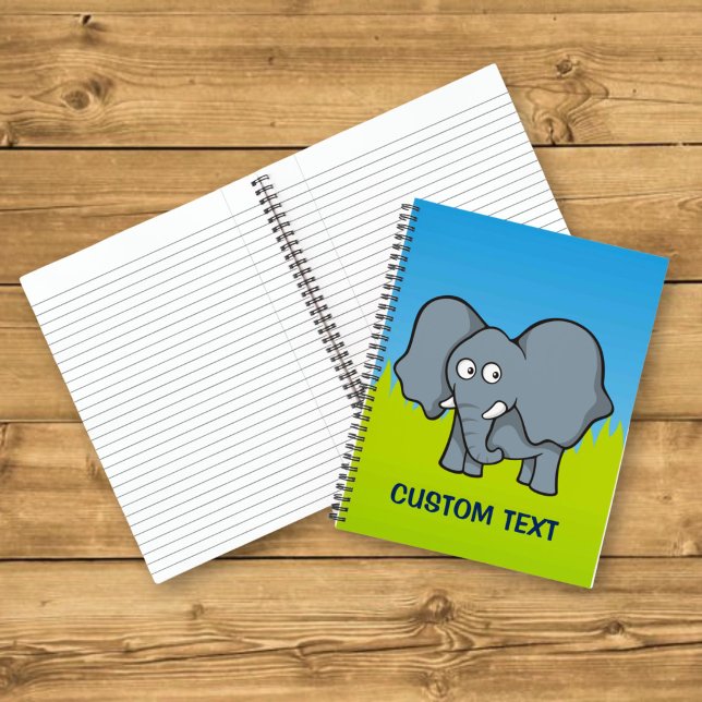 Grey Elephant Cartoon Notebook (Creator Uploaded)