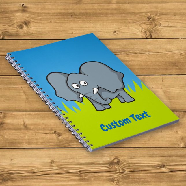 Grey elephant cartoon notebook (Creator Uploaded)