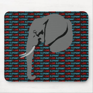 Grey Elephant Mouse Pad