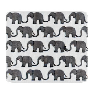 Grey Elephant Patterned  Cutting Board