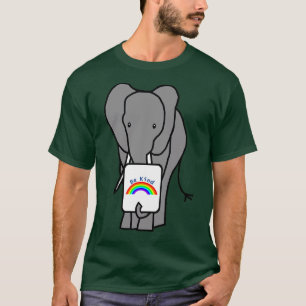Grey Elephant says Be Kind with Rainbow T-Shirt