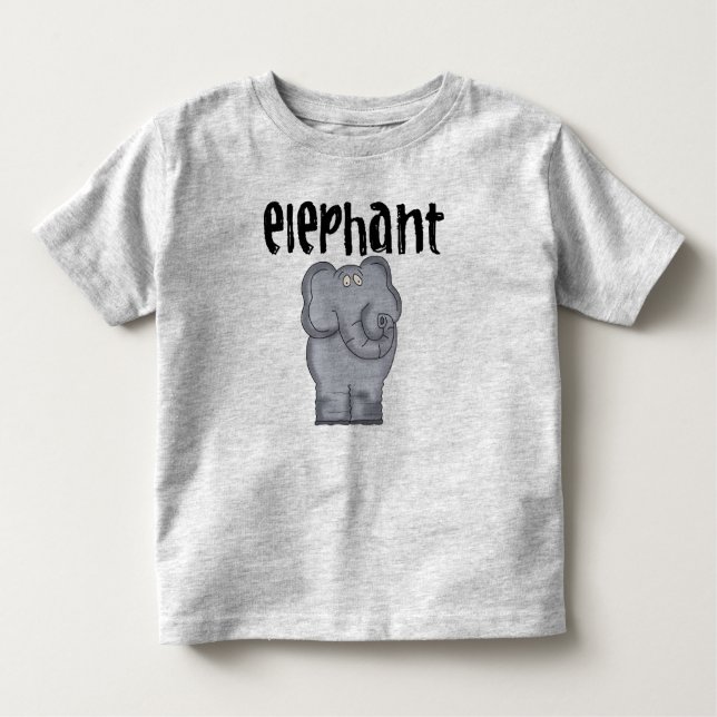 Grey Elephant Toddler T-Shirt (Front)