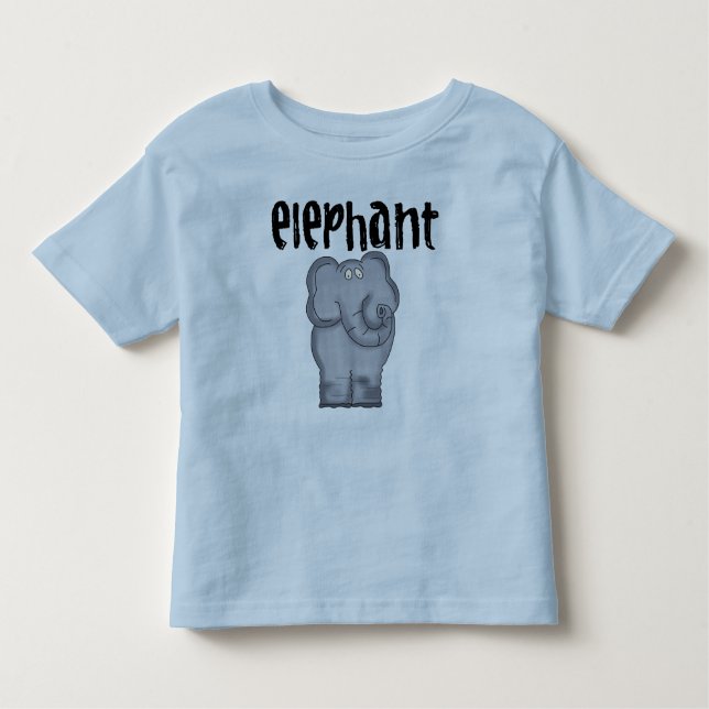 Grey Elephant Toddler T-Shirt (Front)