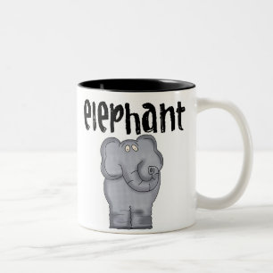 Grey Elephant Two-Tone Coffee Mug