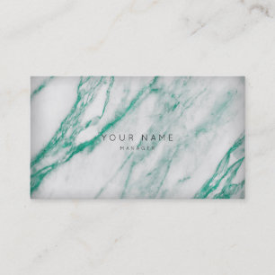 Grey Emerald Green Marble Appointment Card Gold