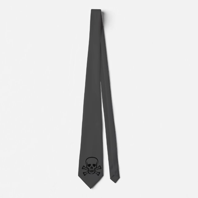 Grey - Emo - Goth - Neck Tie (Front)