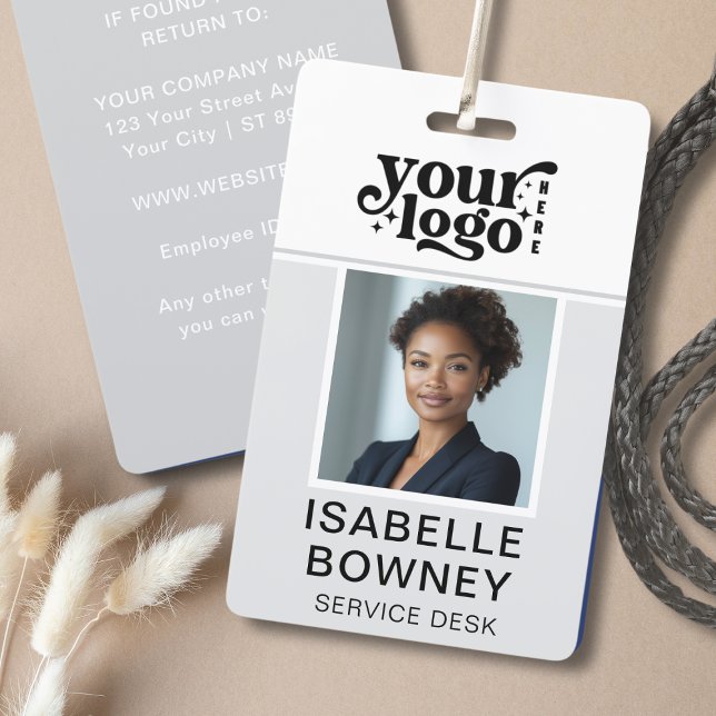 Grey Employee Photo ID Company Security Badge ID Badge (Grey Employee Photo ID Company Security Badge)