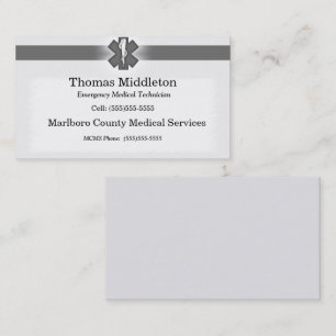 Grey EMS / EMT Contact Card