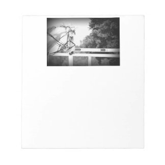Grey English Horse Note Pad