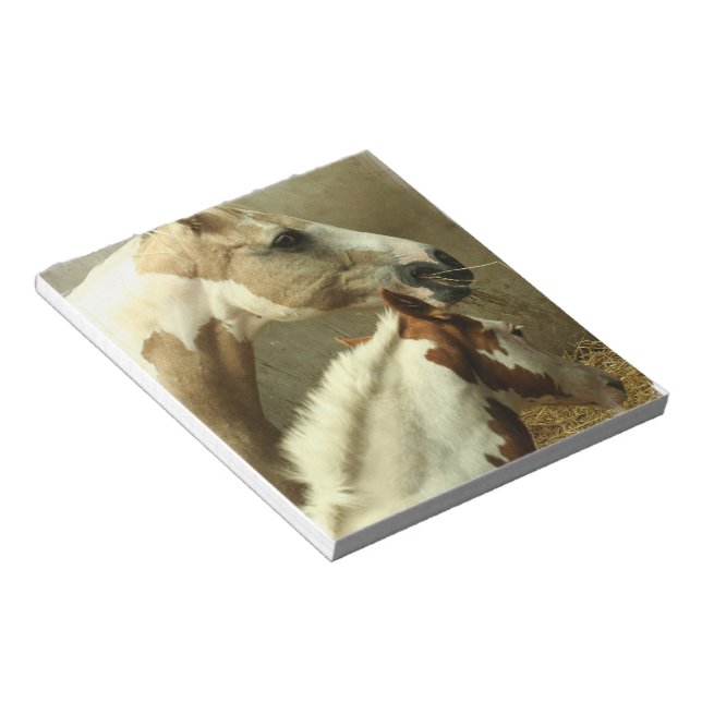 Grey Eventing Horse Notepad (Angled)