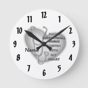 Grey Exceptional Nurse  clock