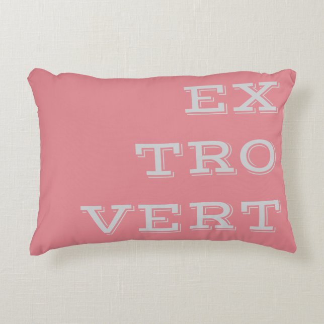 Grey Extrovert Accent Pillow (Front)