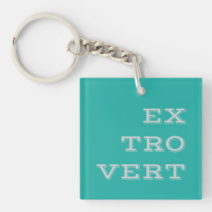 Grey Extrovert Acrylic Keychain