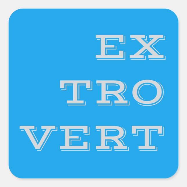 Grey Extrovert Stickers (Front)