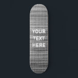 Grey Fabric Skateboard Design Your Text Name<br><div class="desc">Grey Fabric Skateboard - Add Your Text - Customisable</div>