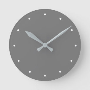 Grey Face White Dots Wall Clock