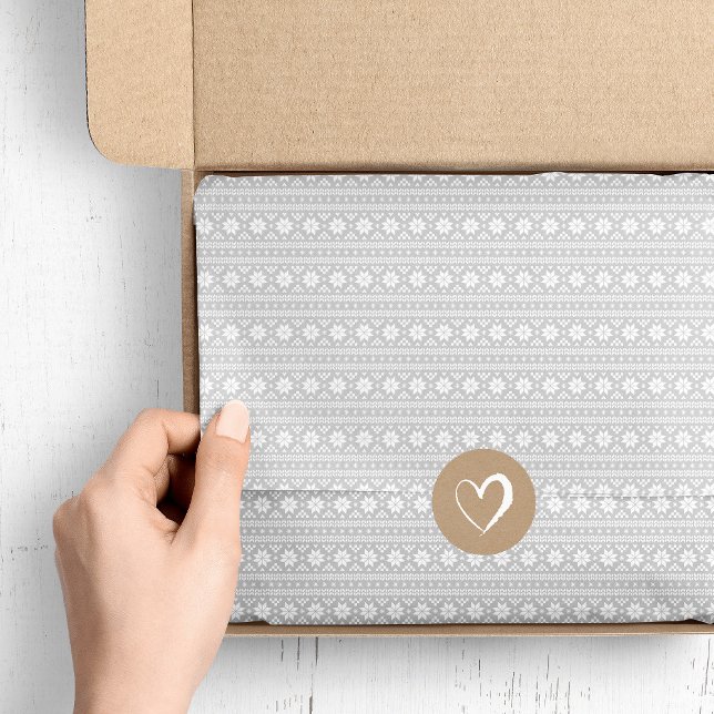 Grey Fair Isle Christmas Sweater Pattern Tissue Paper (Creator Uploaded)