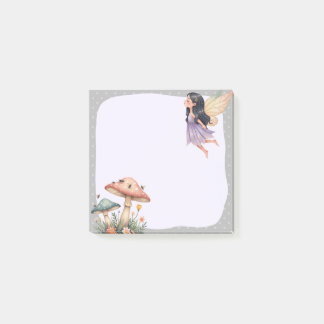 Grey Fairy Memo Pad – Mystical Note-Taking Post-it Notes