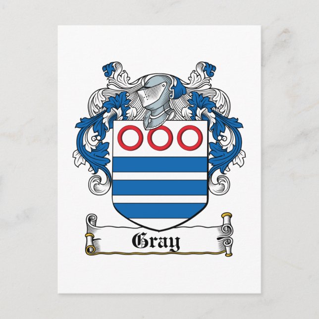 Grey Family Crest Postcard (Front)