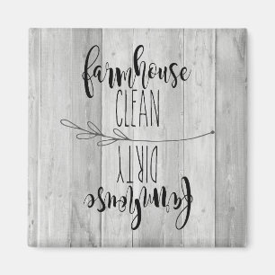Grey Farmhouse Clean/Dirty Dishwasher Magnet