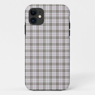 Grey fashion tartan iPhone 11 case