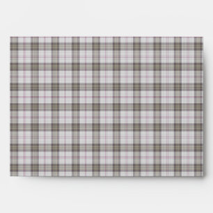 Grey fashion tartan envelopes