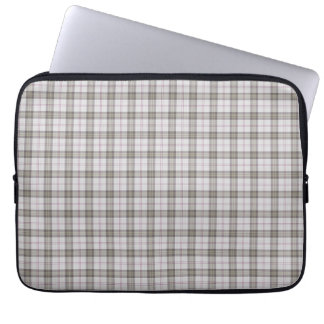 Grey fashion tartan laptop sleeve