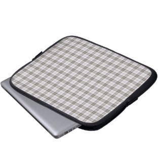 Grey fashion tartan laptop sleeve
