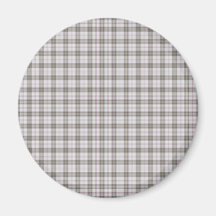 Grey fashion tartan magnet