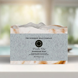 Grey Faux Textured Paper Style Soap Belly Band Invitation Belly Band